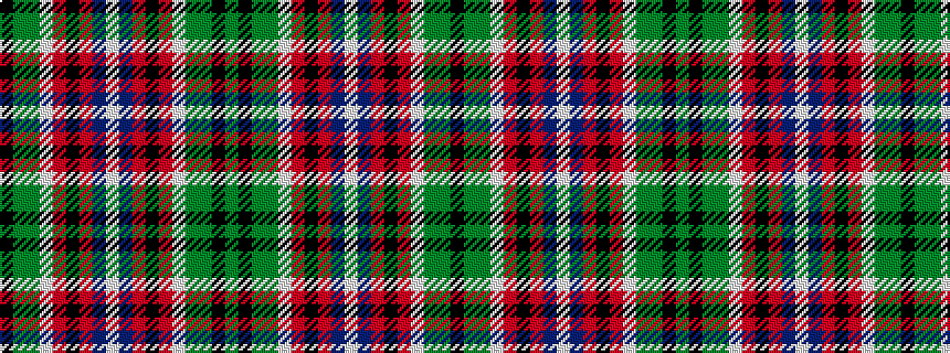 idealised woven sample of pattern GKGGWRKRBWBRKRWGGK