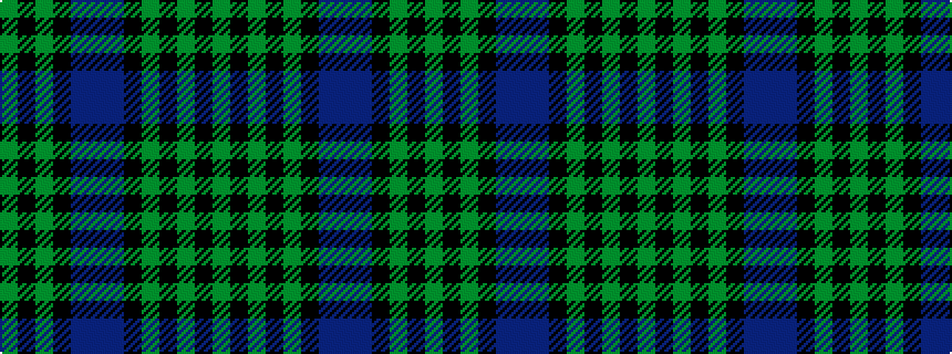 idealised woven sample of pattern GKGKBBBKGKGKG
