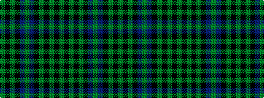 idealised woven sample of pattern GKGKBGBKGKGKG