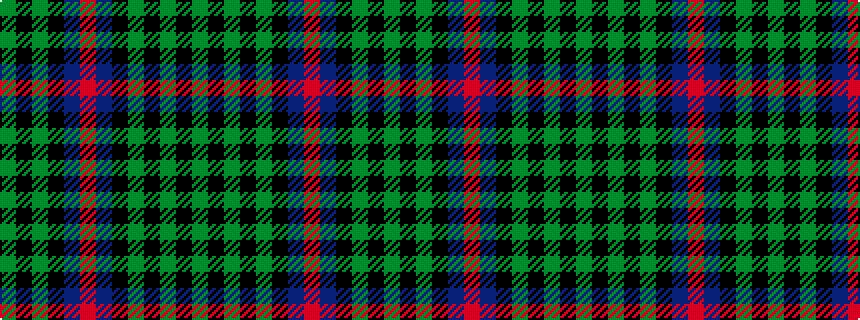 idealised woven sample of pattern GKGKBRBKGKGKG