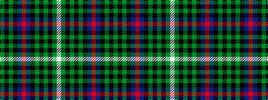 idealised woven sample of pattern GKGKBRBKGKGKGW