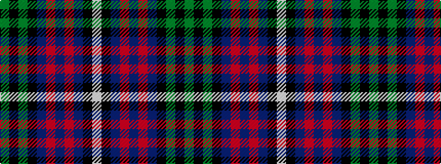 idealised woven sample of pattern GKGKBRBRBKW
