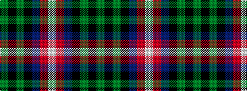 idealised woven sample of pattern GKGKBRW