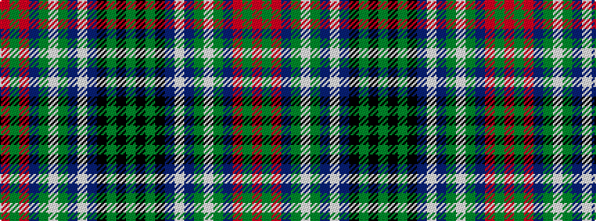 idealised woven sample of pattern GKGKBWBGWGBRGR
