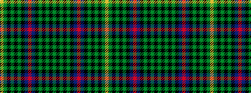 idealised woven sample of pattern GKGKGKBRBKGKGKGY