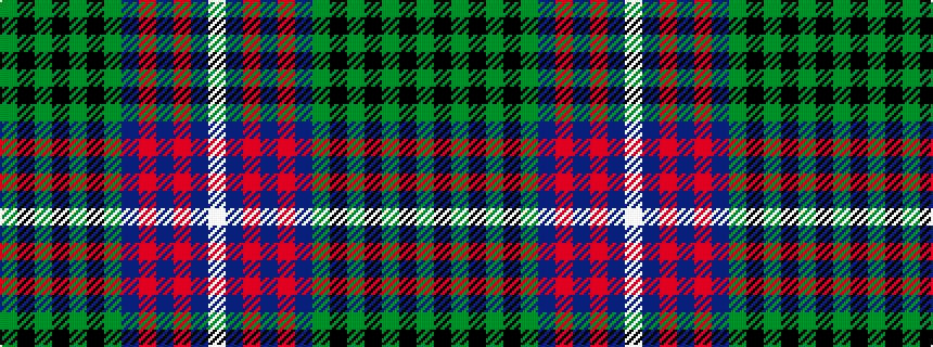 idealised woven sample of pattern GKGKGKGBRBRBW