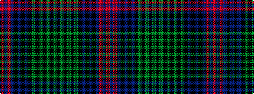 idealised woven sample of pattern GKGKGKGKBKBKBRBR