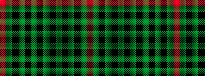 idealised woven sample of pattern GKGKGKGR