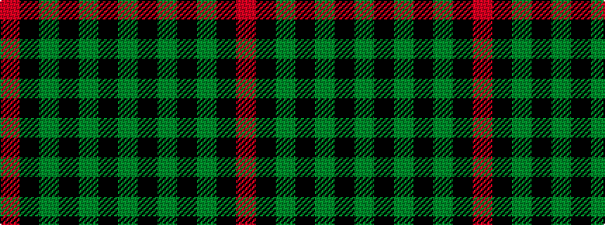 idealised woven sample of pattern GKGKGKR