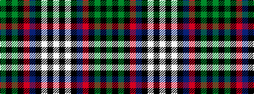 idealised woven sample of pattern GKGKRBKWKW