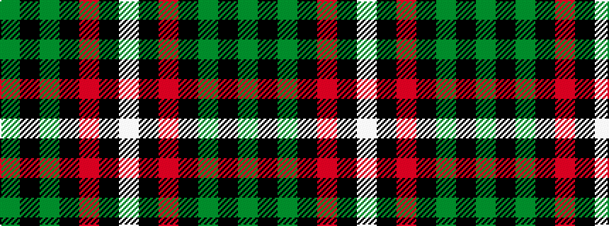 idealised woven sample of pattern GKGKRKW
