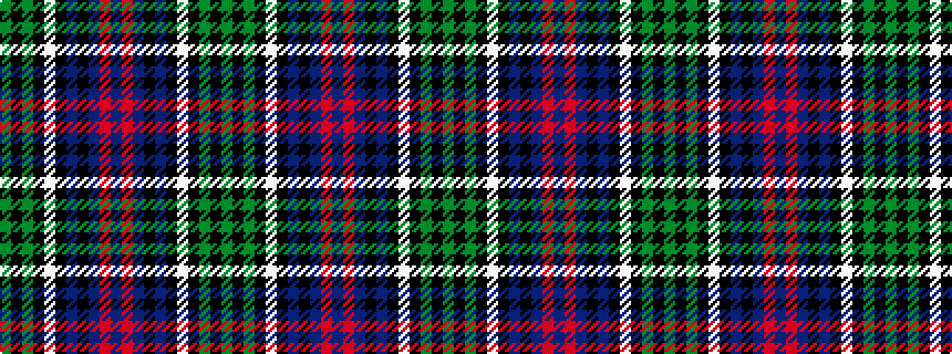 idealised woven sample of pattern GKGKWKBKBRBRBKBKWKGKG