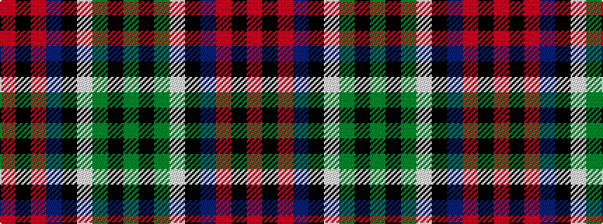idealised woven sample of pattern GKGWKBRKR