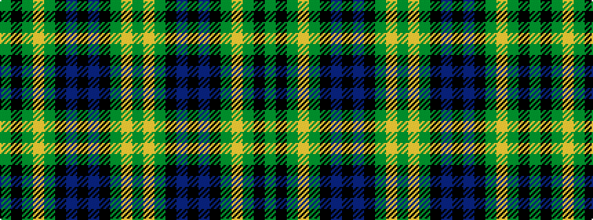 idealised woven sample of pattern GKGYGKBKBKGYG