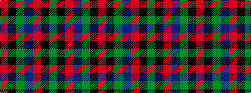 idealised woven sample of pattern GKRBGKR