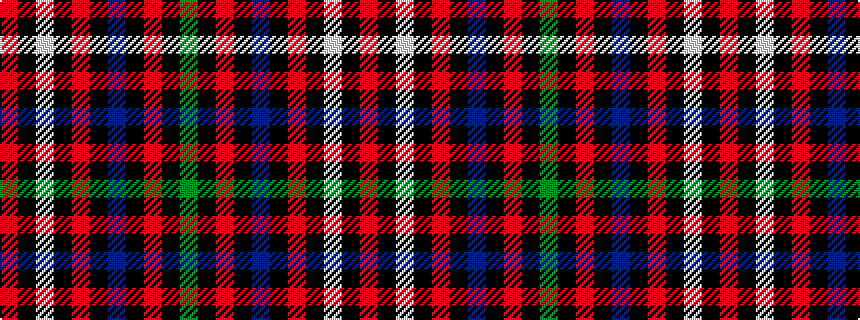 idealised woven sample of pattern GKRKBKRKWKR