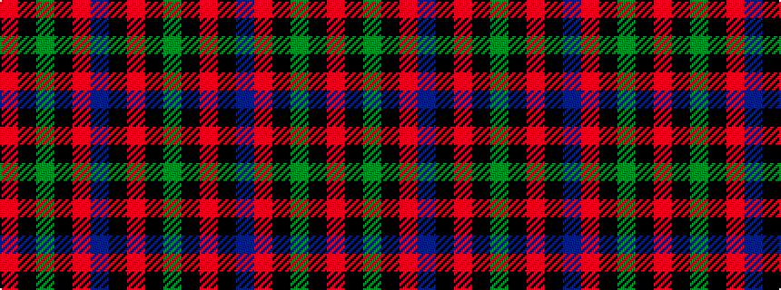 idealised woven sample of pattern GKRKBRKGKR