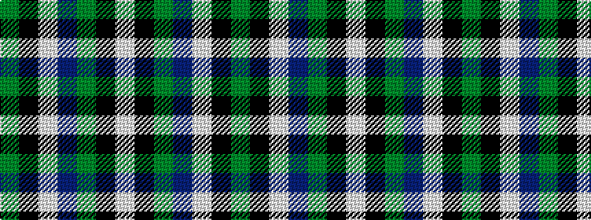 idealised woven sample of pattern GKWBGKW