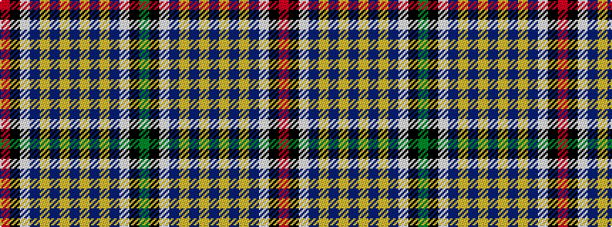 idealised woven sample of pattern GKWBYBYBYBYBWKR