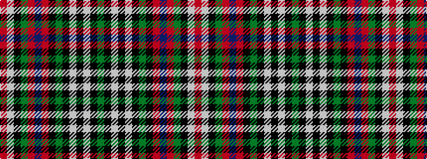 idealised woven sample of pattern GKWKWKGKRBRGKWR