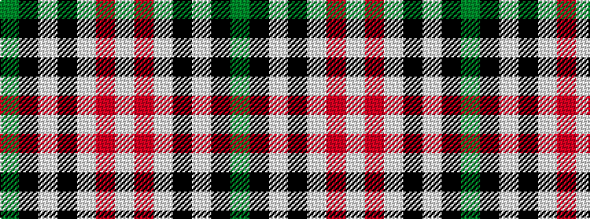 idealised woven sample of pattern GKWKWRW