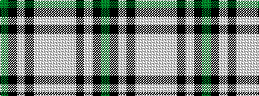 idealised woven sample of pattern GKWKWWW
