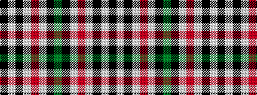 idealised woven sample of pattern GKWRWKWK