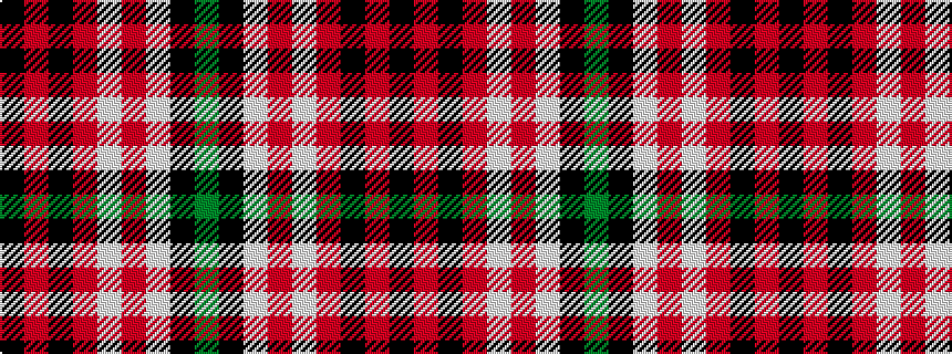 idealised woven sample of pattern GKWRWRKRK