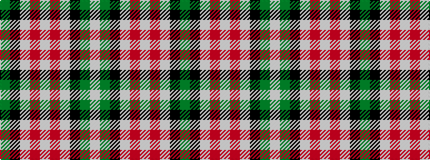 idealised woven sample of pattern GKWRWRWKGW