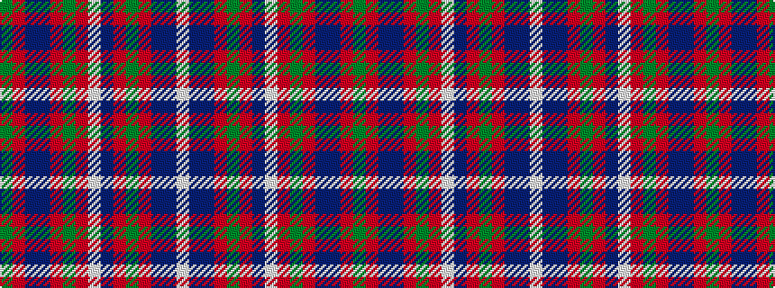 idealised woven sample of pattern GRBBRGRWBRGRBBW