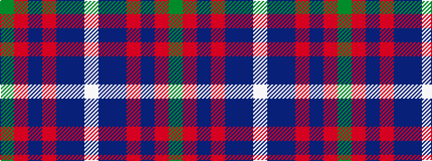 idealised woven sample of pattern GRBRBBW