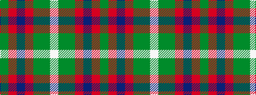 idealised woven sample of pattern GRBRGGW
