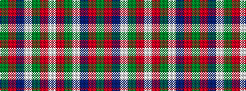 idealised woven sample of pattern GRBWGRW
