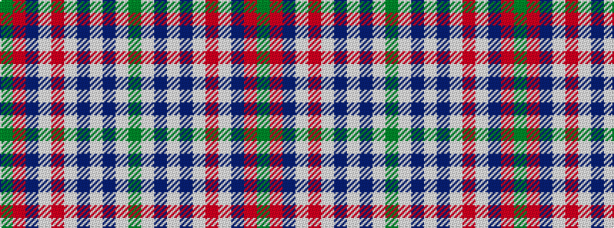idealised woven sample of pattern GRBWRWBWBWG