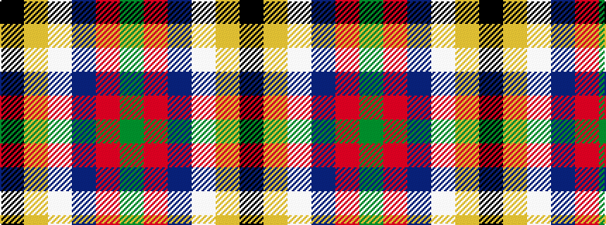 idealised woven sample of pattern GRBWYK