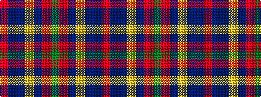 idealised woven sample of pattern GRBYBBR