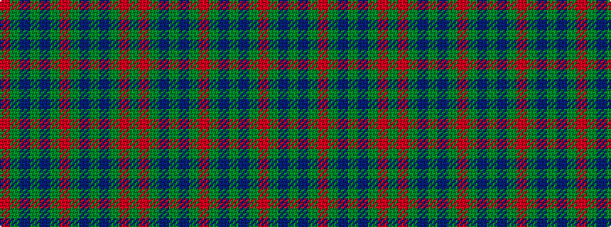 idealised woven sample of pattern GRGBGBGRGBGBGR