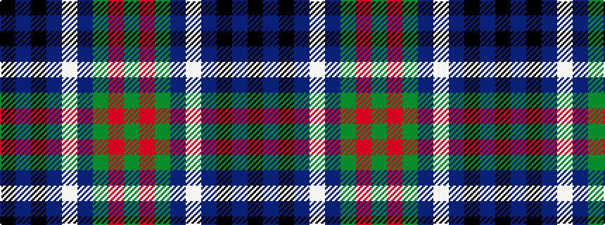 idealised woven sample of pattern GRGBWBKBK