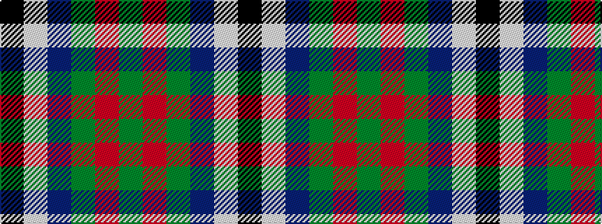 idealised woven sample of pattern GRGBWK