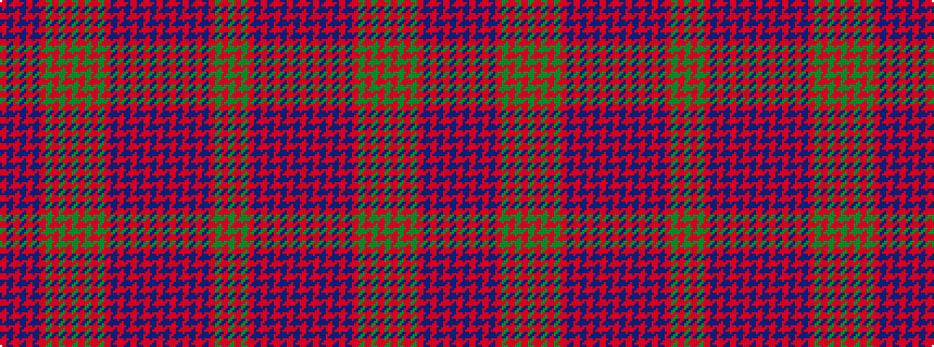 idealised woven sample of pattern GRGRBRBRBRBRBRBRBRBRGRGRGRGRGRBRBRBR