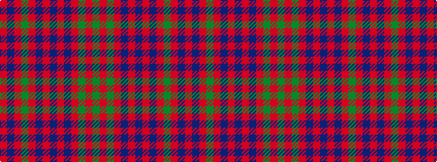 idealised woven sample of pattern GRGRBRBRBRGRBR
