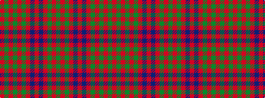 idealised woven sample of pattern GRGRBRBRGRGRGR
