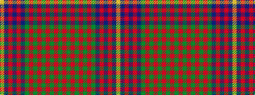 idealised woven sample of pattern GRGRGRGRGBRBRBY