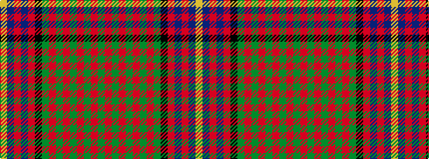 idealised woven sample of pattern GRGRGRGRGKRBRBY