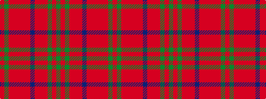 idealised woven sample of pattern GRGRRRBRRRRRGR