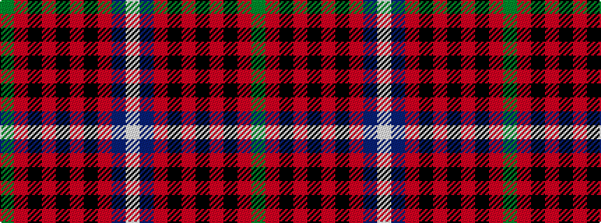 idealised woven sample of pattern GRKRKRKRBW