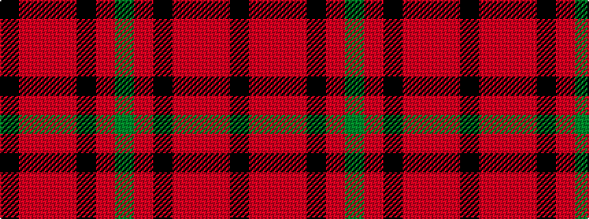 idealised woven sample of pattern GRKRRRK