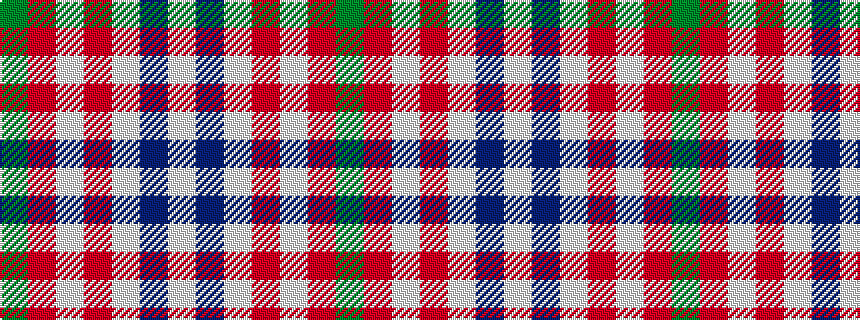 idealised woven sample of pattern GRWRWBW