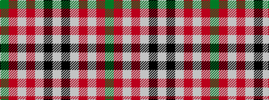 idealised woven sample of pattern GRWRWKW