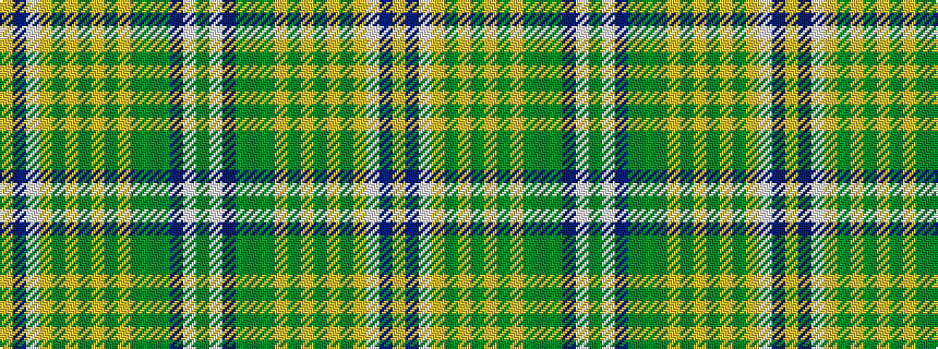 idealised woven sample of pattern GWBGGGYGYGYGYWBY